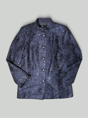 Rocco Barocco Vintage Blazer Jacket Embossed Jacquard Size XXL 2XL